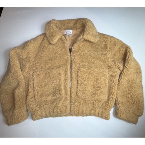Urban Outfitters Jackets & Blazers - UO Urban Outfitters Cropped Teddy Jacket Fleece Deep Pile‎ Sherpa Brown M
